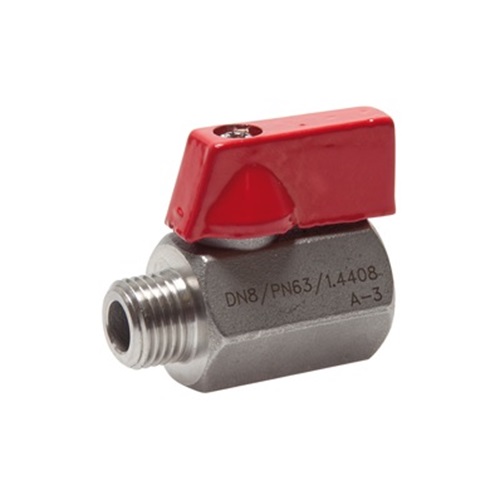 Kogelkraan RVS 316 veersluitend PN63 - RVS kogelkranen